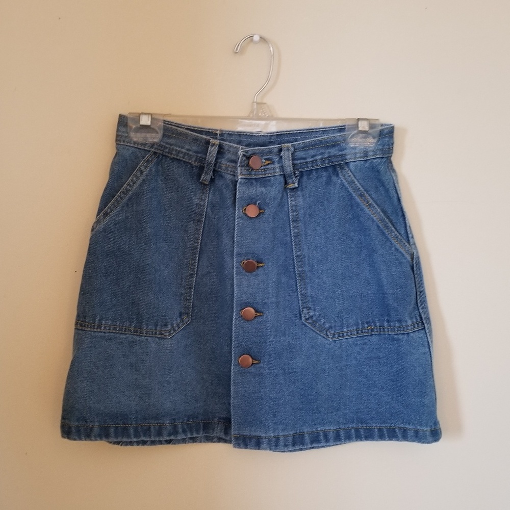 Denim Button Up Skirt